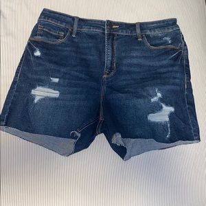 High Rise Denim Shorts